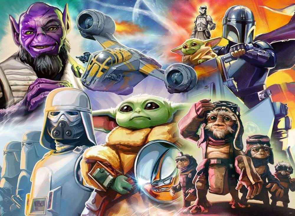 The Mandalorian och Grogu Pussel (500 Bitar)