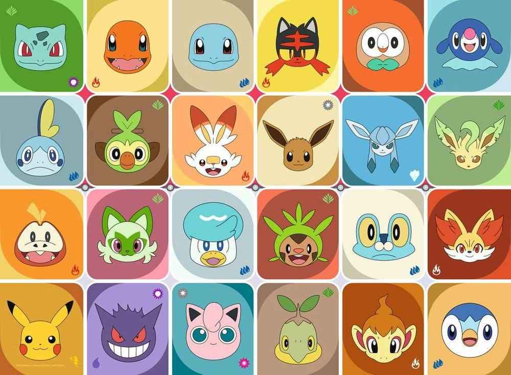 Pokémon Barnpussel Pokémon Ansikten (100 Bitar XXL)