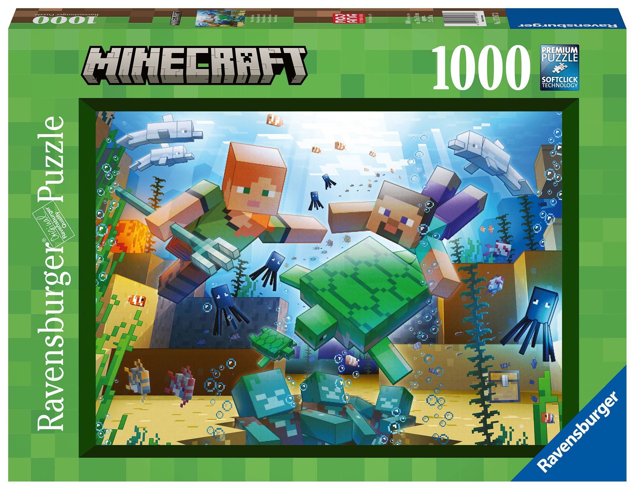Minecraft Jigsaw Puzzle med Mosaik (1000 bitar) Ravensburger