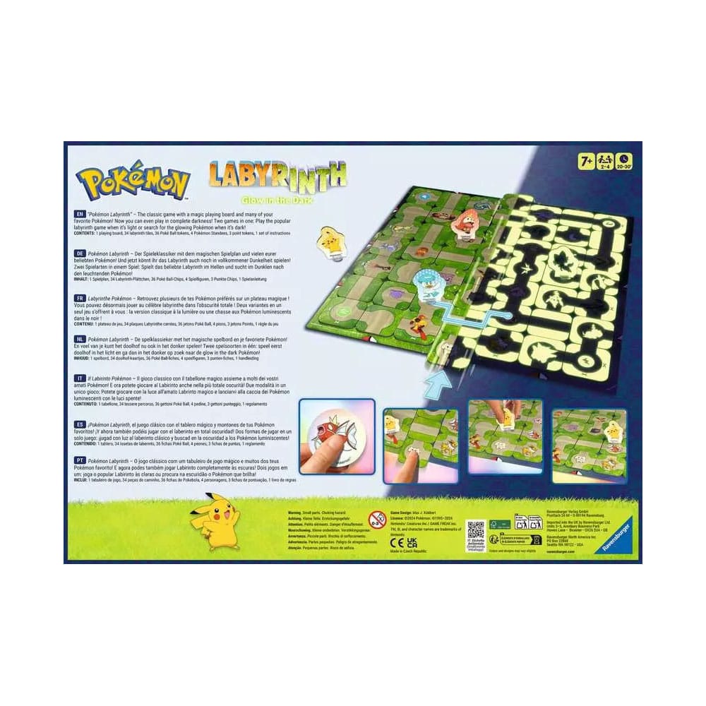 Pokémon Labyrinth Brädspel som Lyser i Mörkret Ravensburger