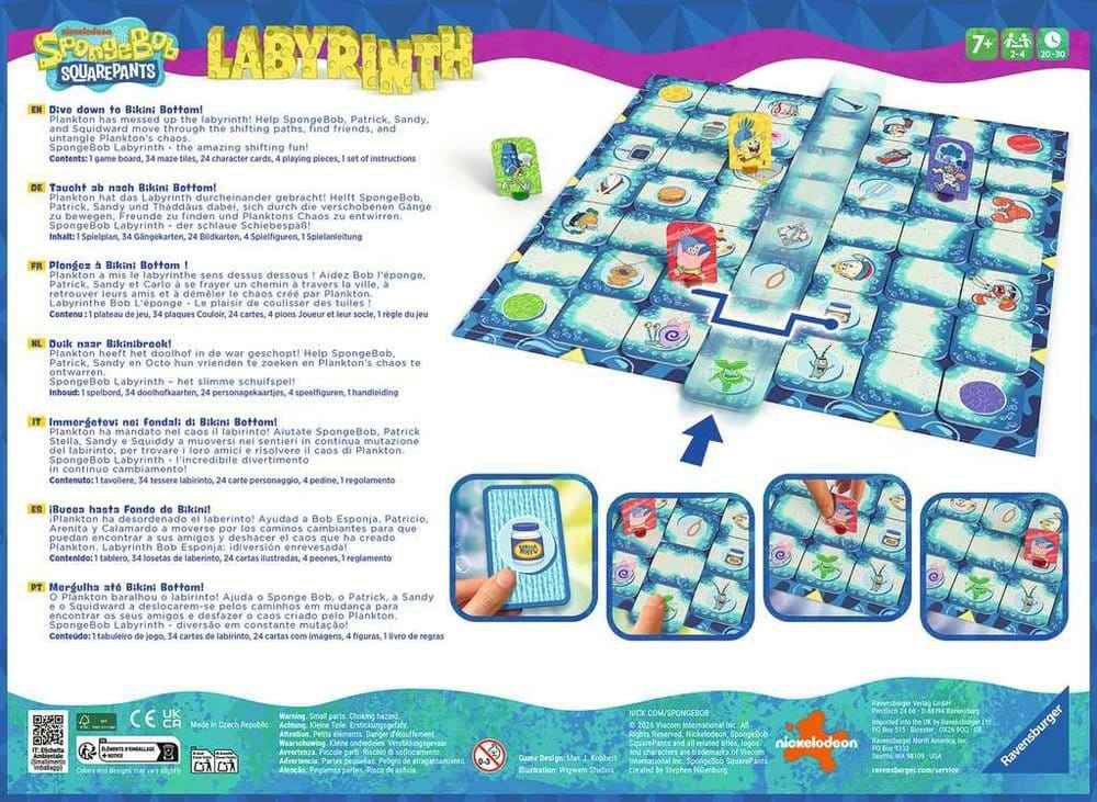 Svampbob Labyrint – Det klassiska skjutspelsspelet med Svampbob-karaktärer för 2-4 spelare från 7 år