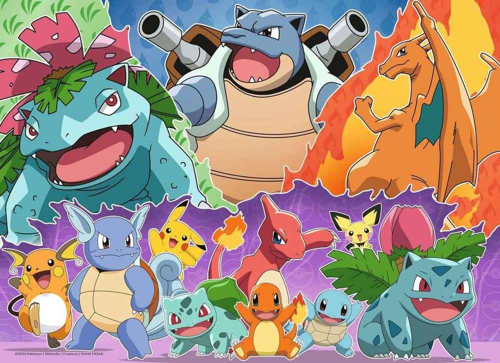 Pokémon Pussel 4-Pack Pokémon Vänner (4x100 Bitar)