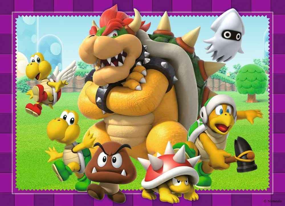 Super Mario Pussel 4-Pack Tid för Mario! (4x100 Bitar)