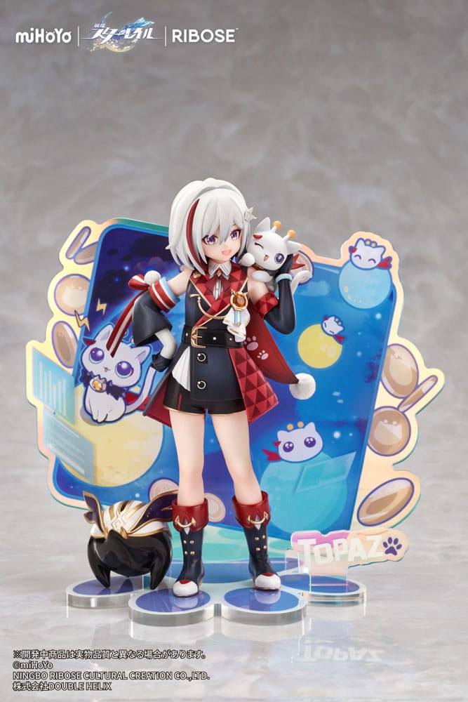 Honkai: Star Rail Rise Up Chibineko Serie PVC Figur Topaz & Numby Ver. 18 cm Ribose