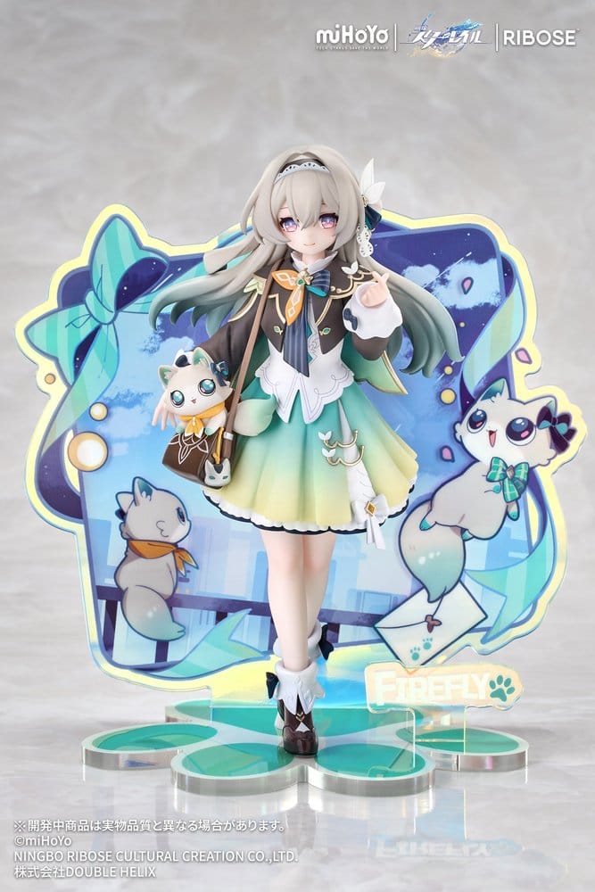 Honkai: Star Rail Rise Up+ Chibi Cat-serien Minifigur Eldsfluga-version, 18 cm