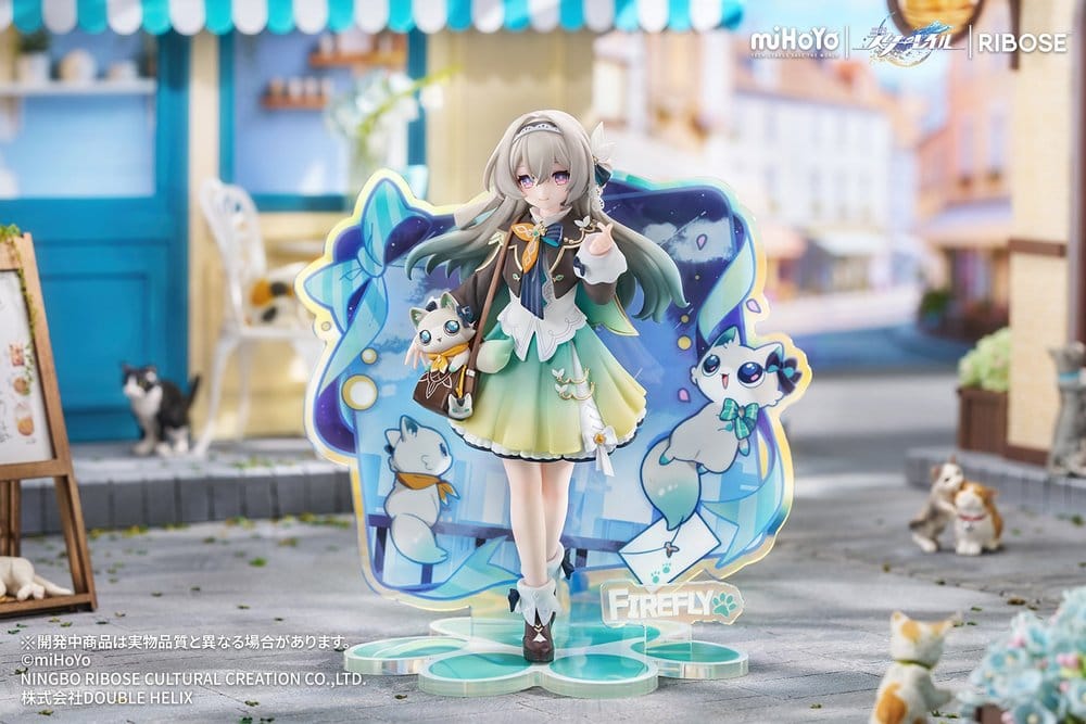 Honkai: Star Rail Rise Up+ Chibi Cat-serien Minifigur Eldsfluga-version, 18 cm