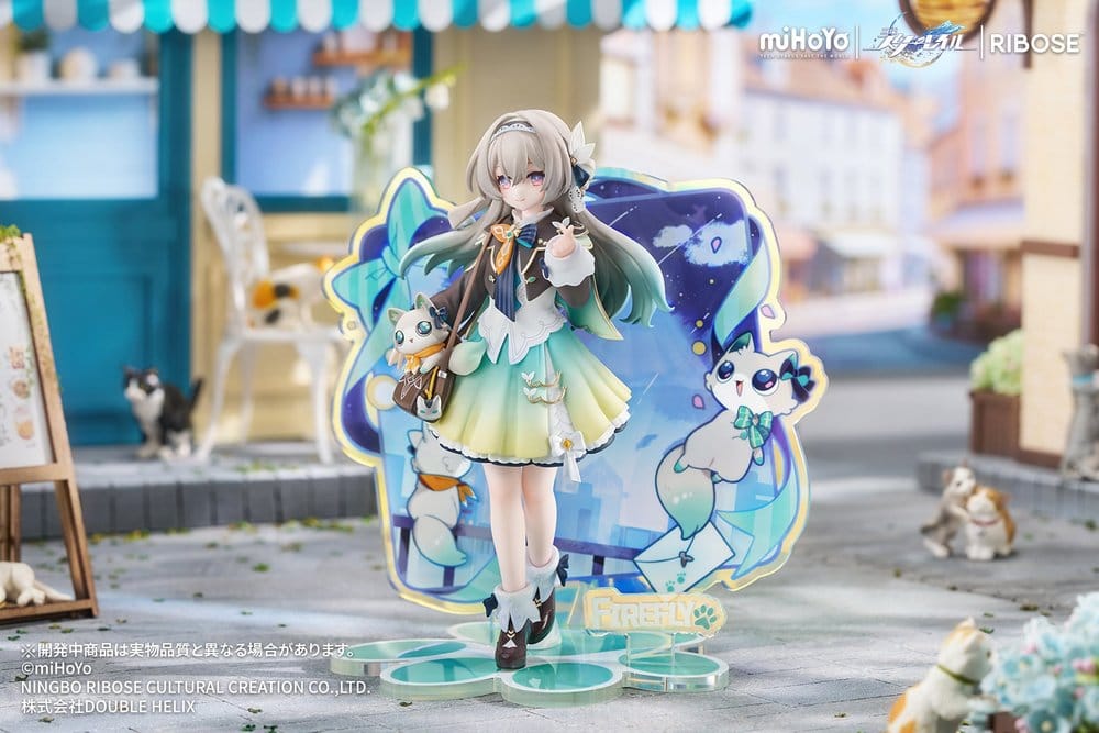 Honkai: Star Rail Rise Up+ Chibi Cat-serien Minifigur Eldsfluga-version, 18 cm
