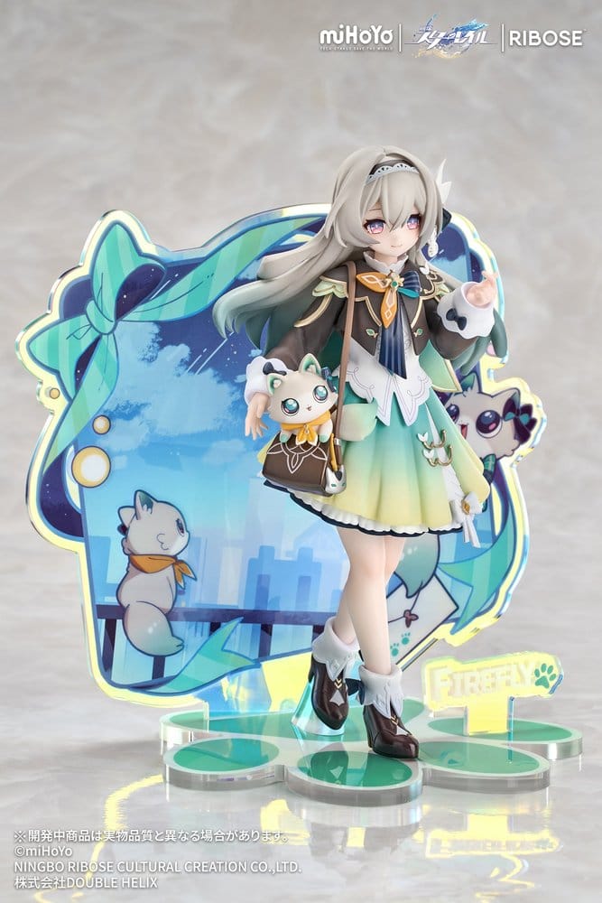Honkai: Star Rail Rise Up+ Chibi Cat-serien Minifigur Eldsfluga-version, 18 cm