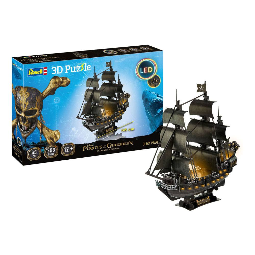 Pirates of the Caribbean: Dead Men Tell No Tales 3D Puzzle Black Pearl LED Edition Revell