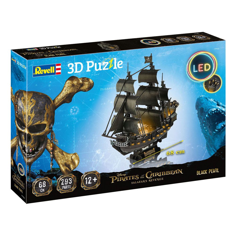 Pirates of the Caribbean: Dead Men Tell No Tales 3D Puzzle Black Pearl LED Edition Revell