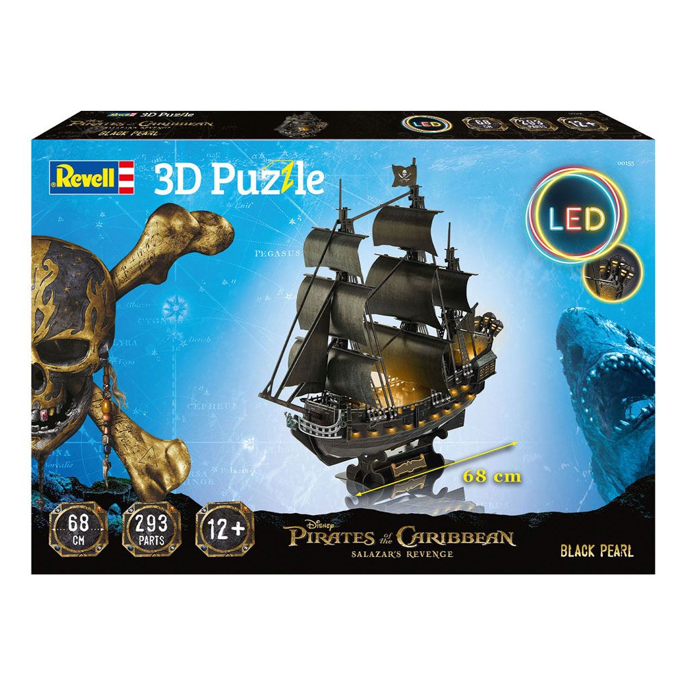 Pirates of the Caribbean: Dead Men Tell No Tales 3D Puzzle Black Pearl LED Edition Revell