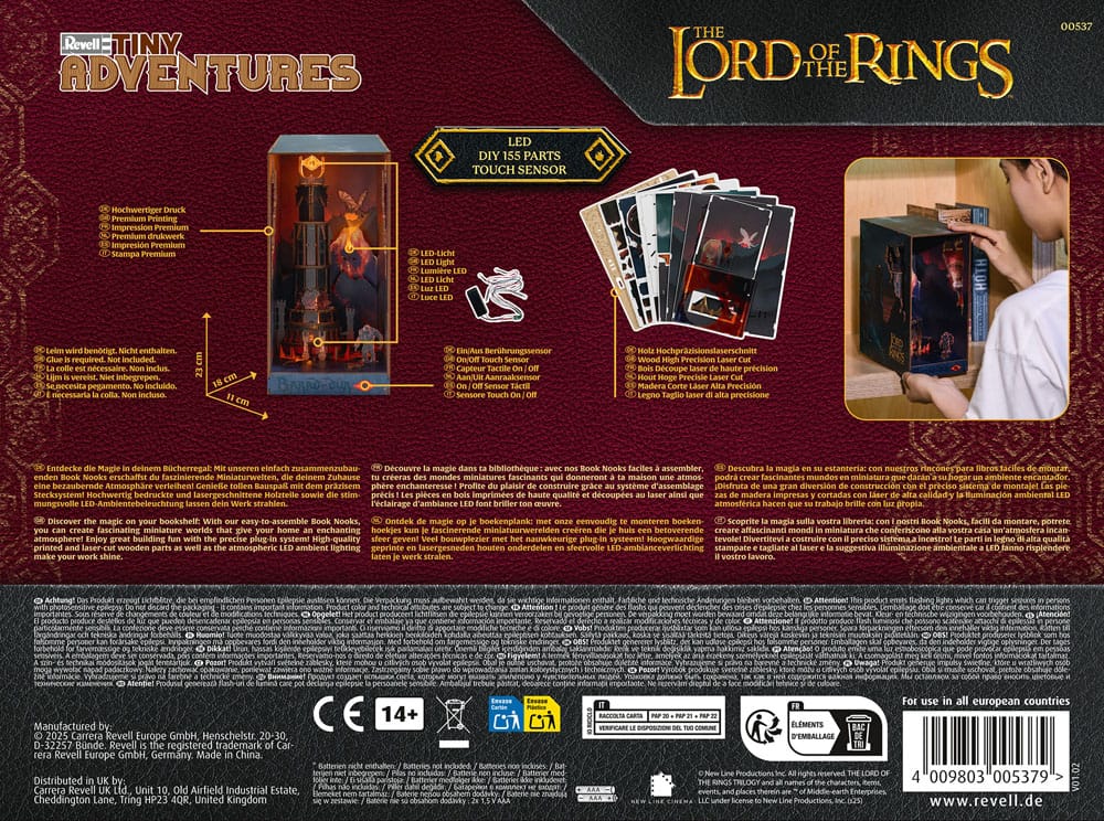 Lord of the Rings Tiny Adventures Book Nook Mini Diorama Barad-Dûr 23 cm Revell