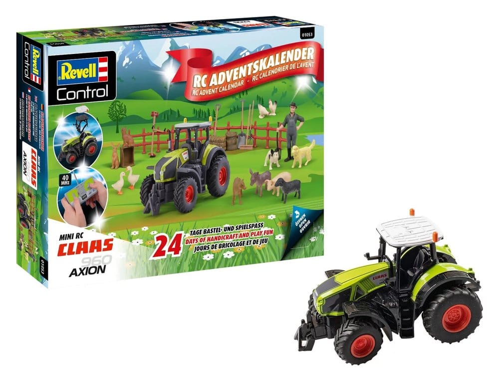 Claas Revell Kontroll Adventskalender Radiostyrd Traktor Axion 960 10 cm