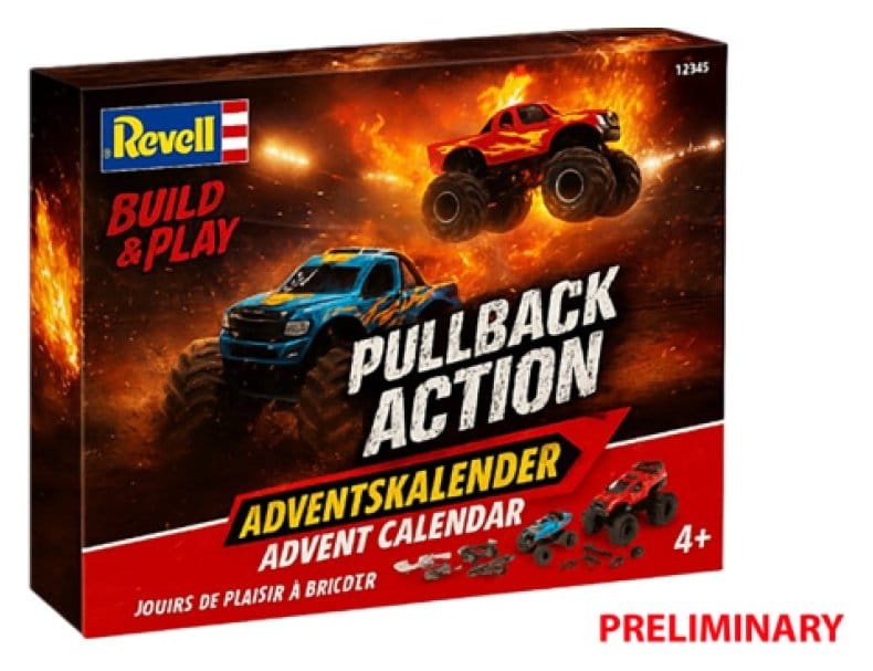 Revell Advent Calendar with Pull-Back Action Monster Truck