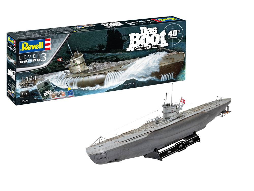 Das Boot Modellkit Gåvoset 1/144 U-Boot U96 Typ VII C Revell