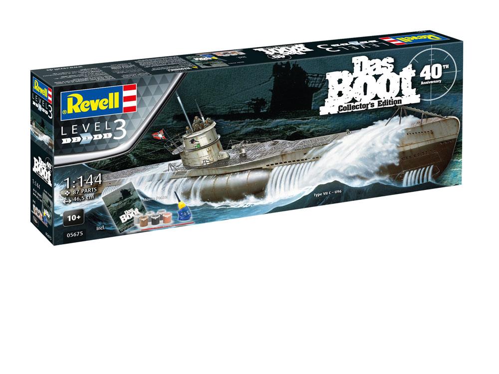 Das Boot Modellkit Gåvoset 1/144 U-Boot U96 Typ VII C Revell
