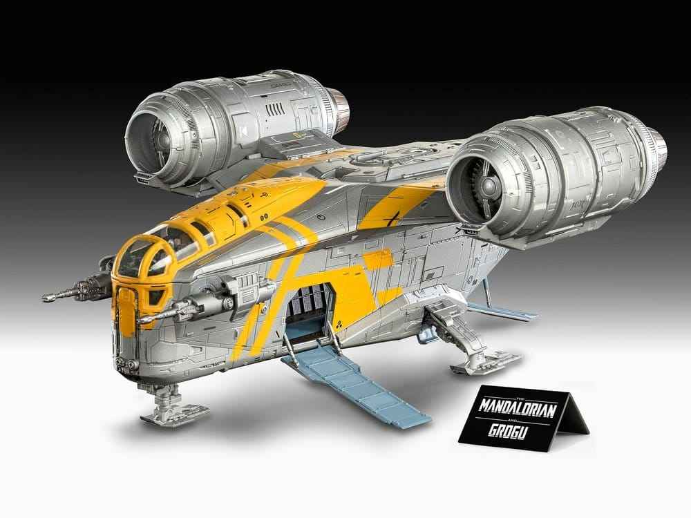 Star Wars The Mandalorian och Grogu Revell Modellbyggsats 1/72 Razor Crest 34 cm