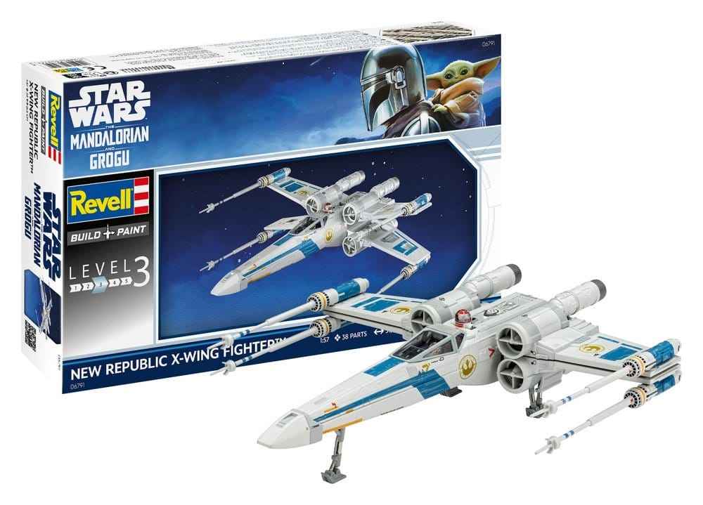 Star Wars The Mandalorian och Grogu Revell Modellkit 1/57 New Republic X-Wing Fighter 22 cm