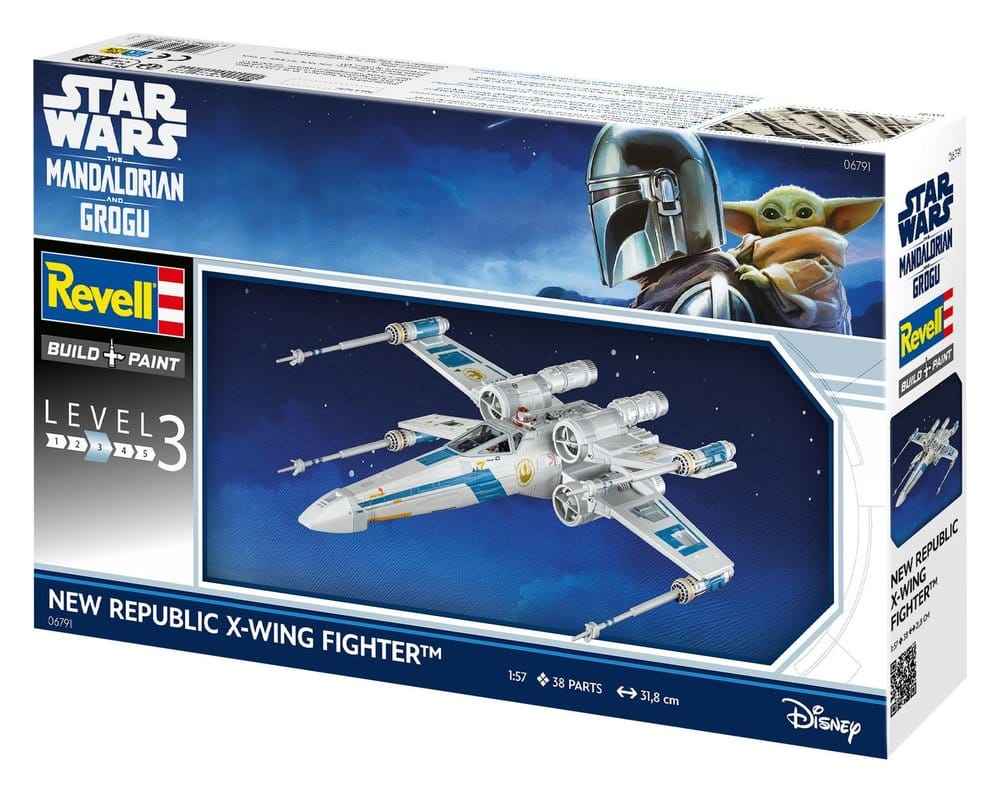 Star Wars The Mandalorian och Grogu Revell Modellkit 1/57 New Republic X-Wing Fighter 22 cm