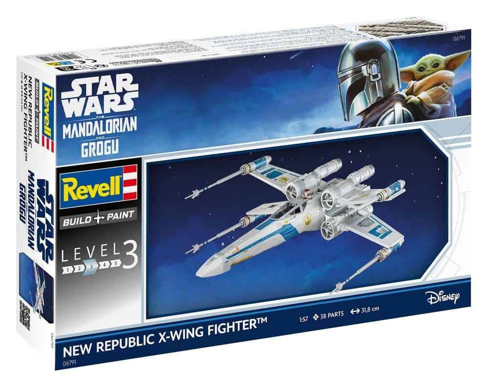 Star Wars The Mandalorian och Grogu Revell Modellkit 1/57 New Republic X-Wing Fighter 22 cm
