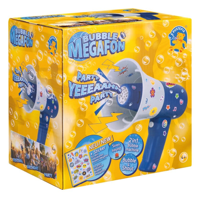 Pustefix Bubbelmegafon Set (4 stycken)