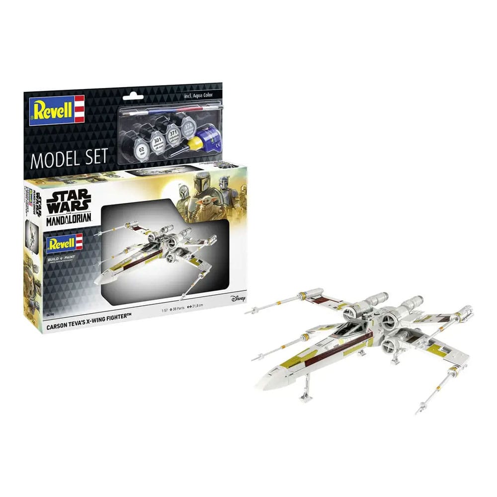 Star Wars Modellbyggsats med grundläggande tillbehör 1/57 Carson Tevas X-Wing Fighter 22 cm Revell