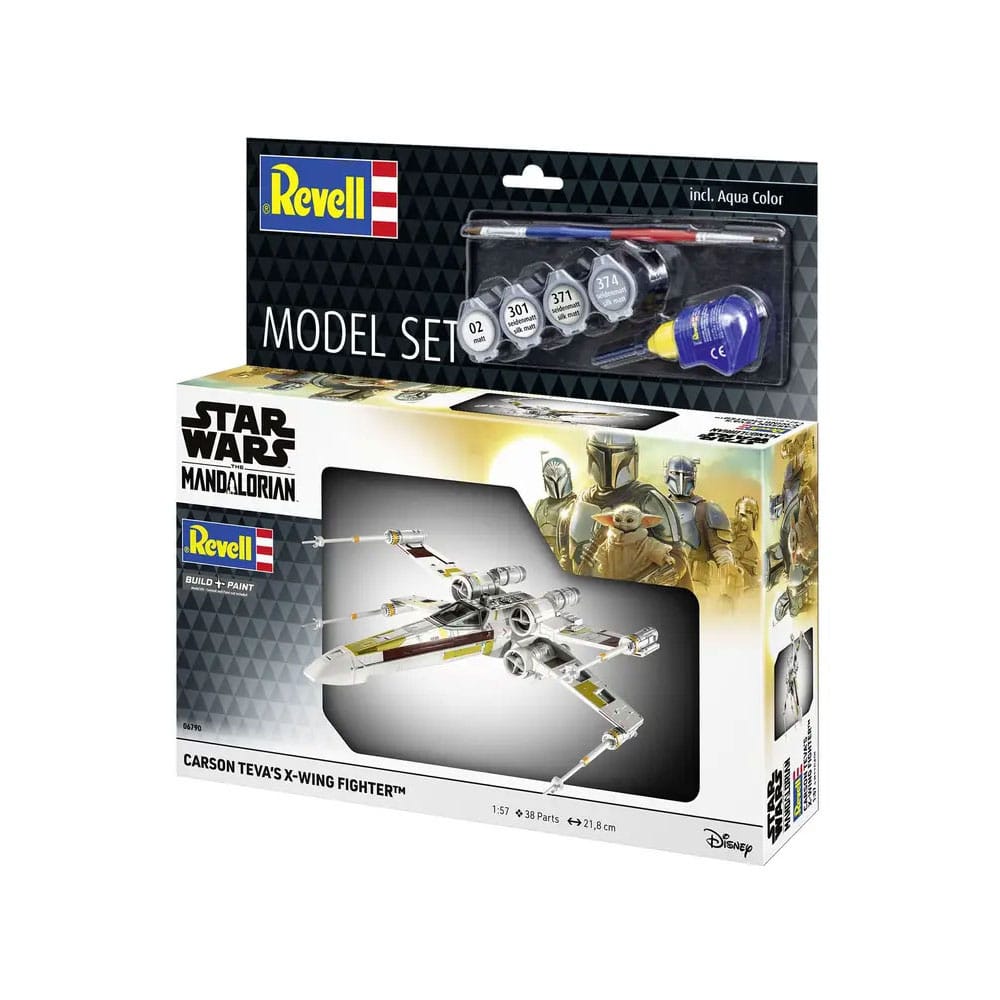 Star Wars Modellbyggsats med grundläggande tillbehör 1/57 Carson Tevas X-Wing Fighter 22 cm Revell