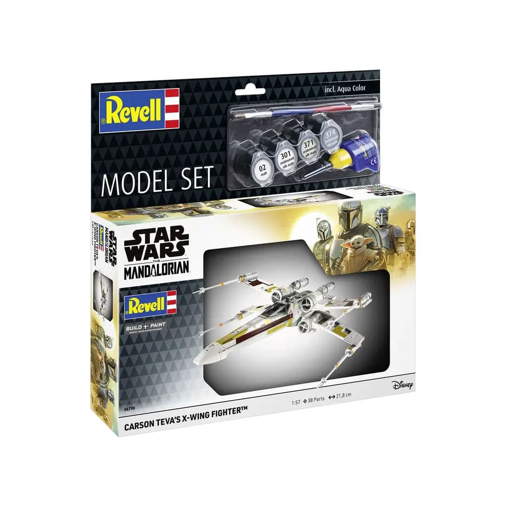 Star Wars Modellbyggsats med grundläggande tillbehör 1/57 Carson Tevas X-Wing Fighter 22 cm Revell