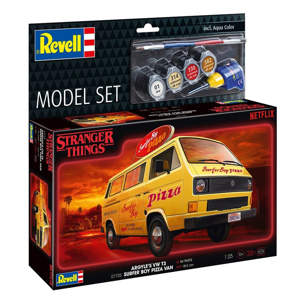 Stranger Things Modellkit 1/25 VW T3 Bus Surfer Boy (Aqua Färg) 19 cm Revell