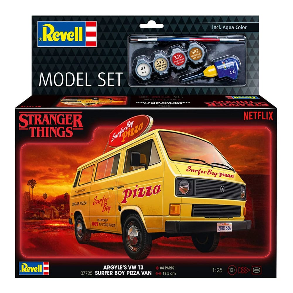 Stranger Things Modellkit 1/25 VW T3 Bus Surfer Boy (Aqua Färg) 19 cm Revell