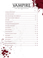 Vampire: The Masquerade 5th Edition RPG Journal - Expanded Character Sheet Journal Renegade