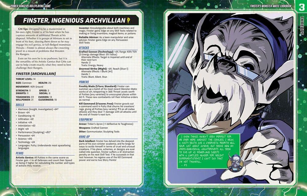 Power Rangers RPG Book Finster's Monster-Matic Cookbook Sourcebook *Englische Version* Renegade