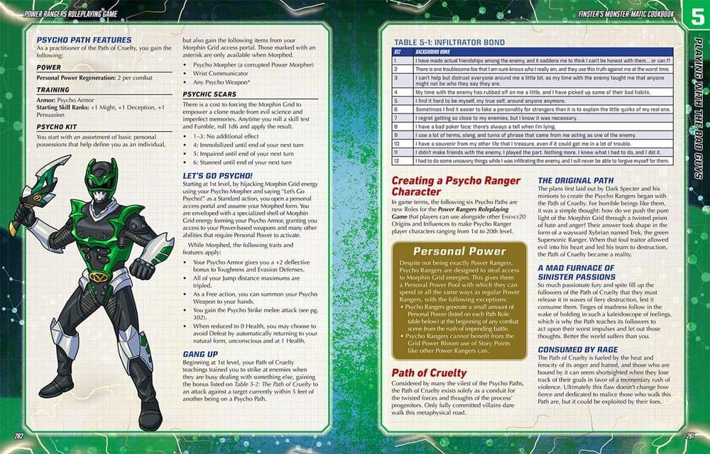 Power Rangers RPG Book Finster's Monster-Matic Cookbook Sourcebook *Englische Version* Renegade