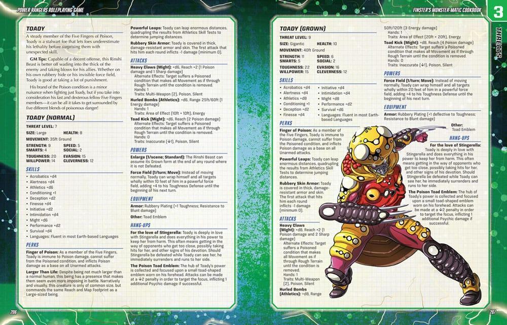 Power Rangers RPG Book Finster's Monster-Matic Cookbook Sourcebook *Englische Version* Renegade