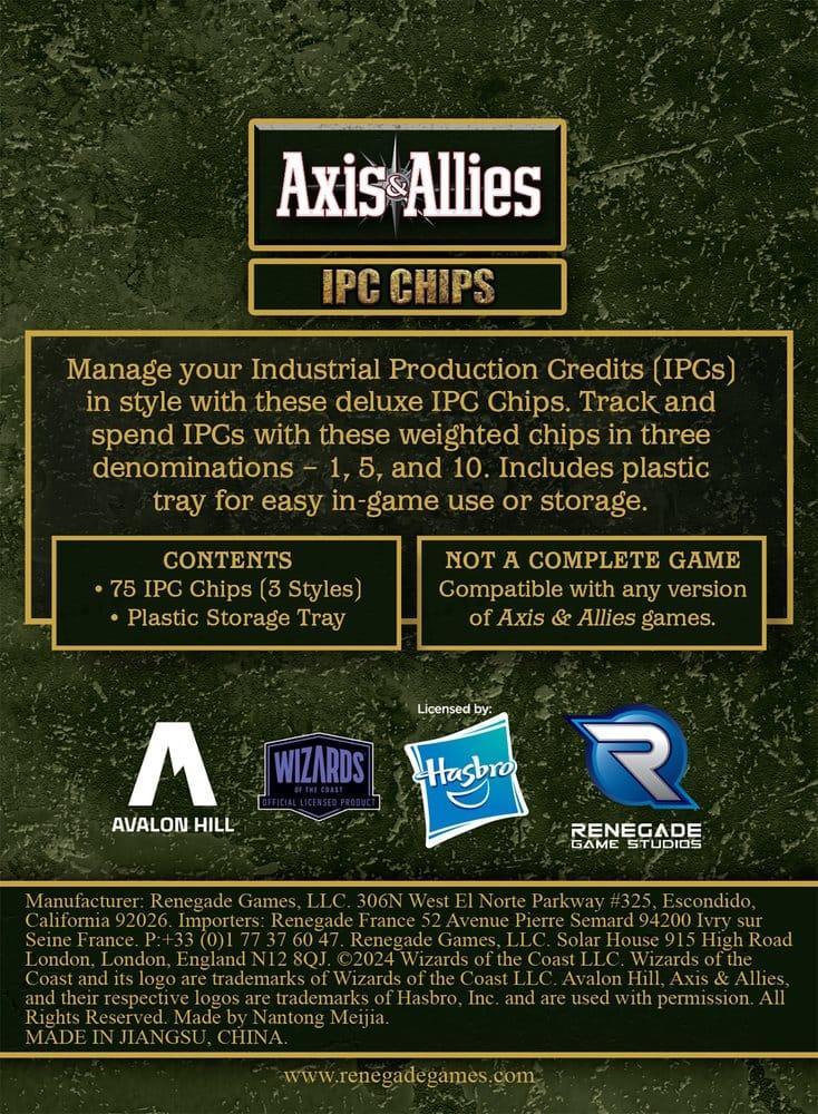 Avalon Hill brädspel Axis & Allies: IPC Chips Utvidgning Renegade