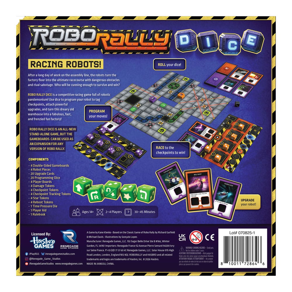 Robo Rally Dice – Tärningsspel för Robotracing Renegade