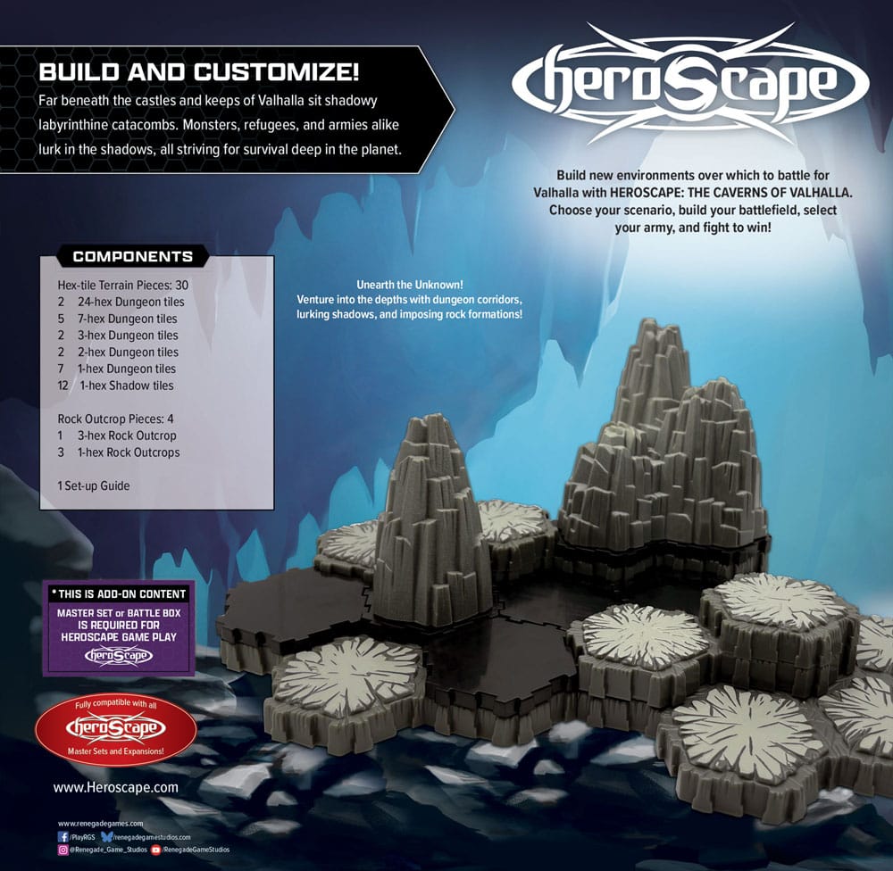 Heroscape Terrain Expansion: The Caverns of Valhalla (Engelsk version) Renegade