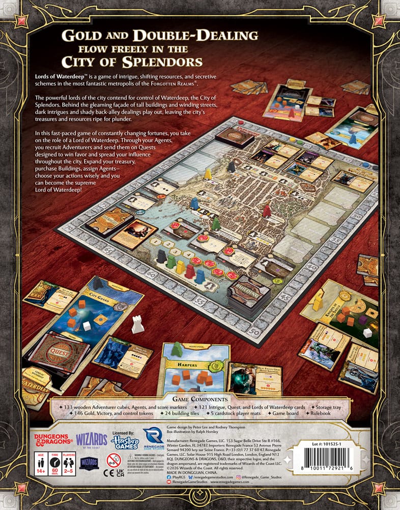 Dungeons & Dragons brädspel Lords of Waterdeep *Engelska Versionen* Renegade