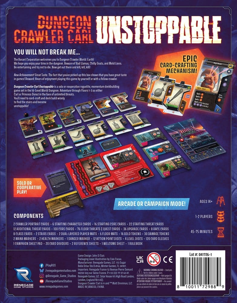 Dungeon Crawler Carl Brädspel Oemotståndlig – Engelska Versionen
