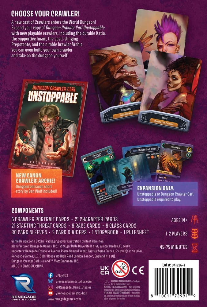 Dungeon Crawler Carl Oemotståndlig: Crawler Chaos Expansion - Engelsk version