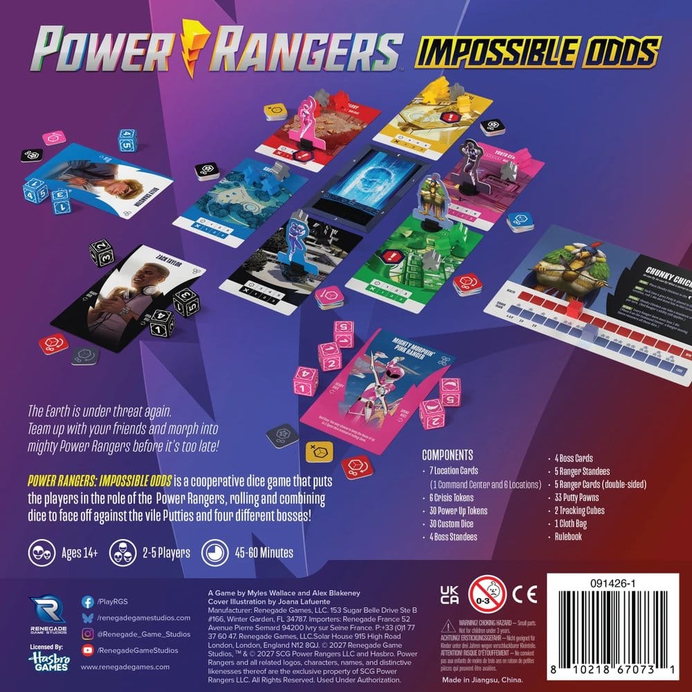 Power Rangers Dice Game Impossible Odds *English Version*