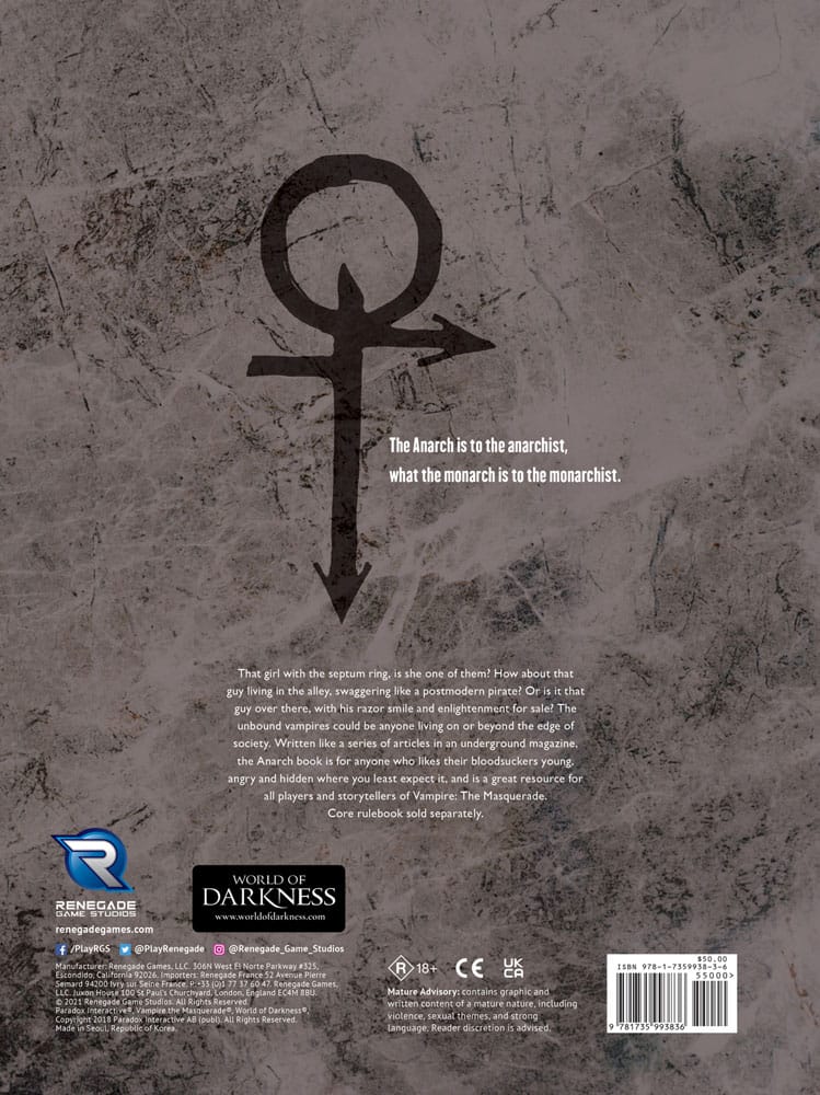 Vampire: The Masquerade 5th Edition RPG - Alma Maters Sourcebook (Engelska Version) Renegade