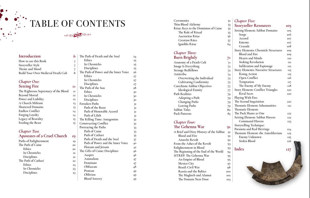 Vampire: The Masquerade 5th Edition RPG bok Sabbat: The Black Hand Sourcebook *Engelska Versionen* Renegade