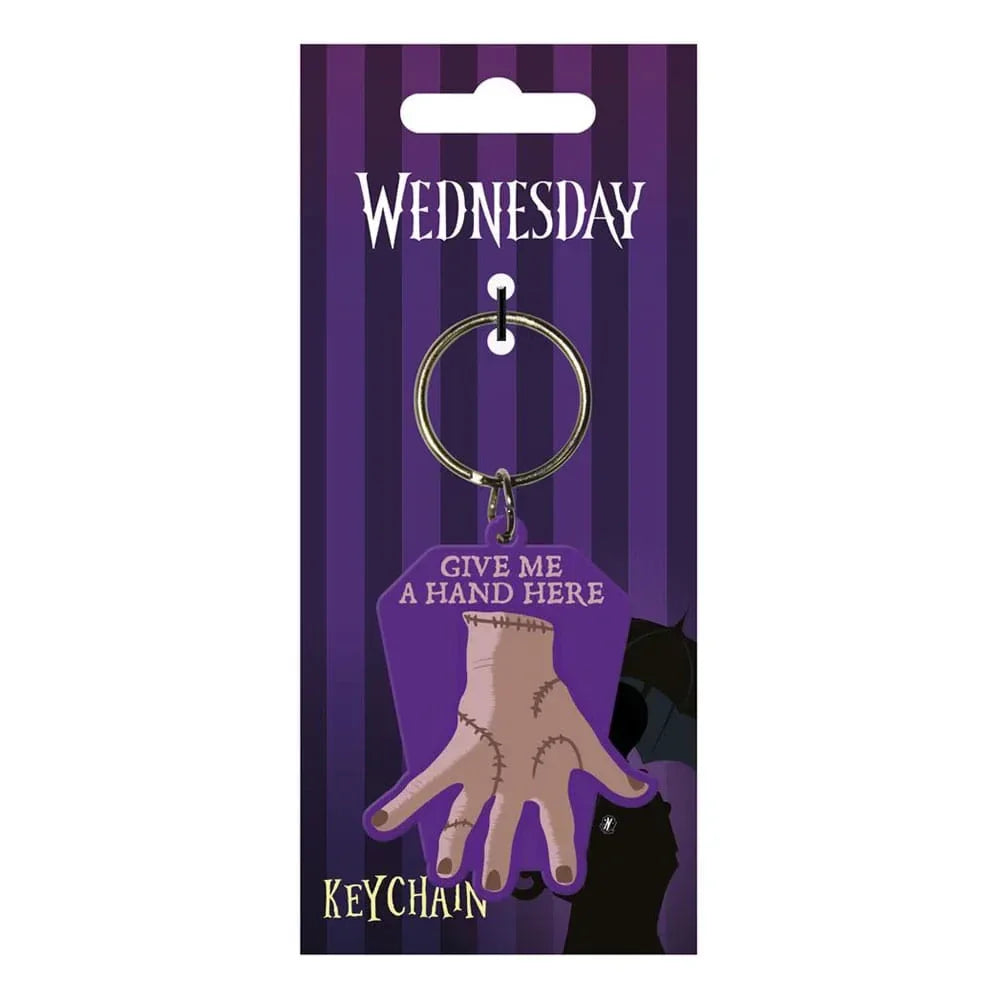 Wednesday Rubber Nyckelring Give Me A Hand Pyramid International