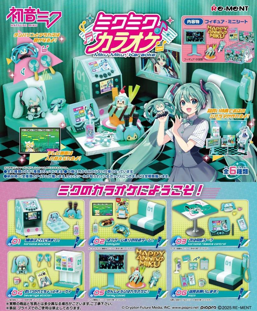 Hatsune Miku Mini Figurer Karaoke Display (6 stycken) Re-Ment