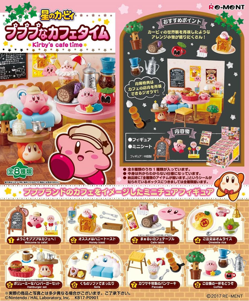 Kirby Mini Figures 6 cm - Kirby's Café Time Display (8) Re-Ment