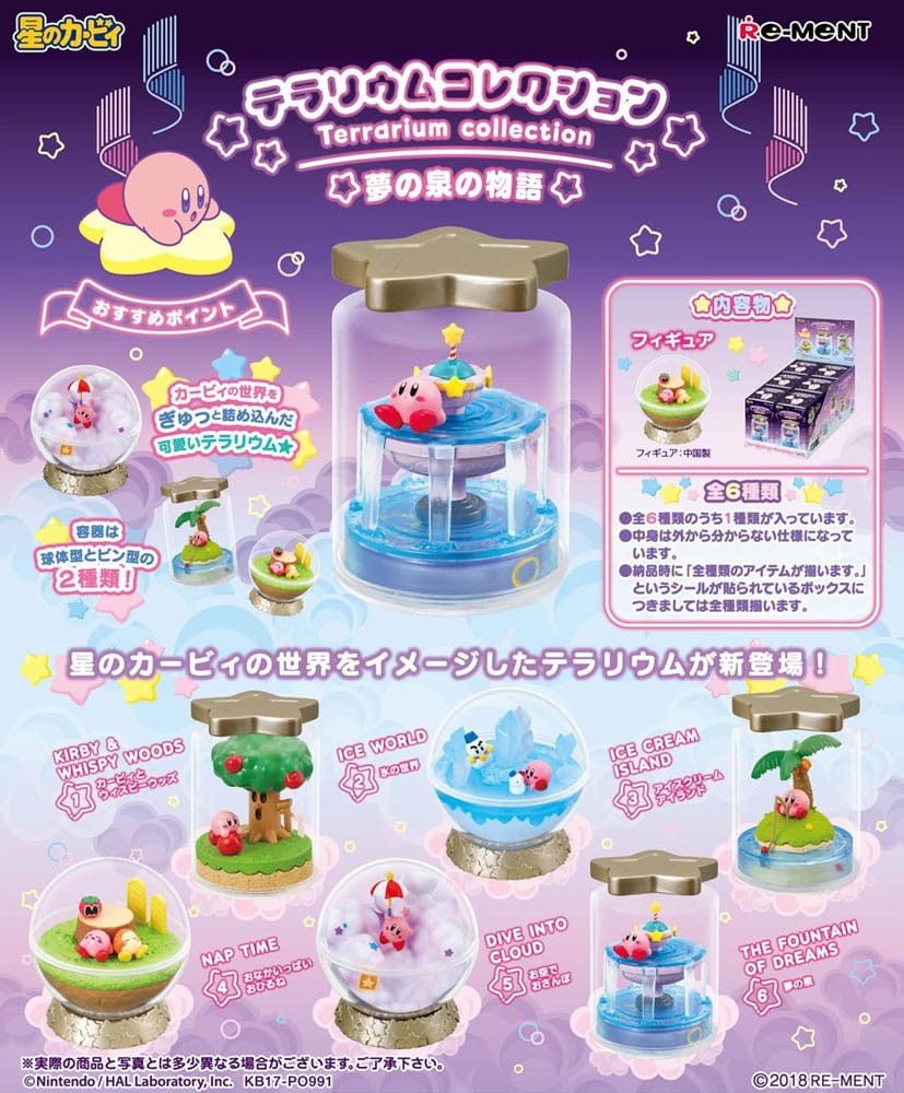 Kirby Mini Figurer 6 cm Terrarium Samling Display (6) Re-Ment
