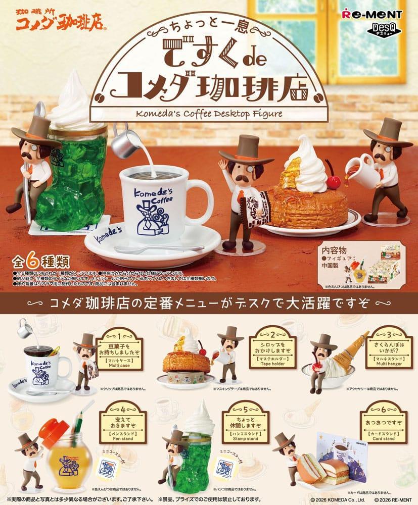 Komeda's Coffee Desktop Figur Mini Figurer Blind Box (6-pack) Re-Ment