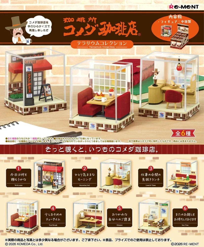 Komeda's Coffee Mini Figurer Terrarium Samling Display (6) Re-Ment