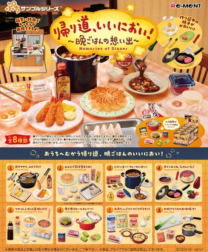 Memories of Dinner Mini Figures Display (8) Re-Ment